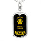 Airedale Terrier Dad Dog Tag Pendant Keychain Stainless Steel or 18k Gold-Express Your Love Gifts