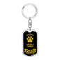 Airedale Terrier Dad Dog Tag Pendant Keychain Stainless Steel or 18k Gold-Express Your Love Gifts