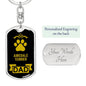 Airedale Terrier Dad Dog Tag Pendant Keychain Stainless Steel or 18k Gold-Express Your Love Gifts