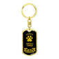 Airedale Terrier Dad Dog Tag Pendant Keychain Stainless Steel or 18k Gold-Express Your Love Gifts