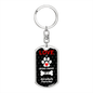 Airedale Terrier Keychain Stainless Steel or 18k Gold Dog Tag Keyring-Express Your Love Gifts