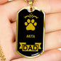 Akita Dad Dog Necklace Stainless Steel or 18k Gold Dog Tag W 24 Dog Owner Lover-Express Your Love Gifts