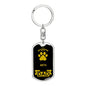 Akita Dog Dad Dog Tag Keychain Stainless Steel or18k Gold-Express Your Love Gifts