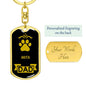 Akita Dog Dad Dog Tag Keychain Stainless Steel or18k Gold-Express Your Love Gifts