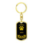 Akita Dog Dad Dog Tag Keychain Stainless Steel or18k Gold-Express Your Love Gifts