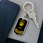Akita Dog Dad Dog Tag Keychain Stainless Steel or18k Gold-Express Your Love Gifts