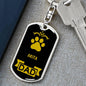 Akita Dog Dad Dog Tag Keychain Stainless Steel or18k Gold-Express Your Love Gifts