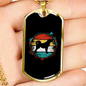 Akita Inu Necklace Stainless Steel or 18k Gold Dog Tag 24" Chain-Express Your Love Gifts