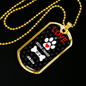 Akita Love Is Stainless Steel or 18k Gold Dog Tag 24" Chain-Express Your Love Gifts