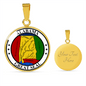 Alabama State Seal Necklace Circle Pendant Stainless Steel or 18k Gold 18-22"-Express Your Love Gifts