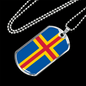 Aland Island Flag Necklace Stainless Steel or 18k Gold Dog Tag 24" Chain-Express Your Love Gifts