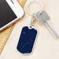 Alaska State Flag Keychain Dog Tag Stainless Steel or 18k Gold 24 Chain-Express Your Love Gifts