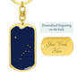 Alaska State Flag Keychain Dog Tag Stainless Steel or 18k Gold 24 Chain-Express Your Love Gifts