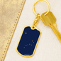 Alaska State Flag Keychain Dog Tag Stainless Steel or 18k Gold 24 Chain-Express Your Love Gifts
