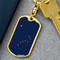 Alaska State Flag Keychain Dog Tag Stainless Steel or 18k Gold 24 Chain-Express Your Love Gifts