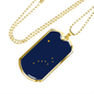 Alaska State Flag Necklace Alaska State Stainless Steel or 18k Gold Dog Tag 24" Chain-Express Your Love Gifts