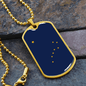 Alaska State Flag Necklace Alaska State Stainless Steel or 18k Gold Dog Tag 24" Chain-Express Your Love Gifts
