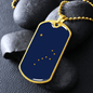 Alaska State Flag Necklace Alaska State Stainless Steel or 18k Gold Dog Tag 24" Chain-Express Your Love Gifts
