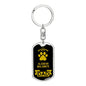 Alaskan Malamute Dog Dad Dog Tag Keychain Keychain Stainless Steel or18k Gold-Express Your Love Gifts