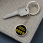 Alaskan Malamute Mama Circle Keychain Stainless Steel or 18k Gold Dog Mom Pendant-Express Your Love Gifts