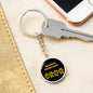 Alaskan Malamute Mama Circle Keychain Stainless Steel or 18k Gold Dog Mom Pendant-Express Your Love Gifts