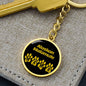 Alaskan Malamute Mama Circle Keychain Stainless Steel or 18k Gold Dog Mom Pendant-Express Your Love Gifts