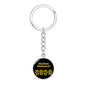 Alaskan Malamute Mama Circle Keychain Stainless Steel or 18k Gold Dog Mom Pendant-Express Your Love Gifts