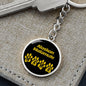 Alaskan Malamute Mama Circle Keychain Stainless Steel or 18k Gold Dog Mom Pendant-Express Your Love Gifts