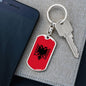 Albania Flag Keychain Dog Tag Stainless Steel or 18k Gold-Express Your Love Gifts