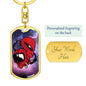 Alien And Astronaut Dog Tag Pendant Keychain Stainless Steel or 18k Gold-Express Your Love Gifts