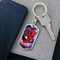 Alien And Astronaut Dog Tag Pendant Keychain Stainless Steel or 18k Gold-Express Your Love Gifts