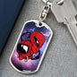 Alien And Astronaut Dog Tag Pendant Keychain Stainless Steel or 18k Gold-Express Your Love Gifts