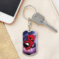 Alien And Astronaut Dog Tag Pendant Keychain Stainless Steel or 18k Gold-Express Your Love Gifts