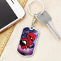 Alien And Astronaut Dog Tag Pendant Keychain Stainless Steel or 18k Gold-Express Your Love Gifts
