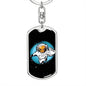 Alien Astronaut Dog Tag Pendant Keychain Stainless Steel or 18k Gold-Express Your Love Gifts
