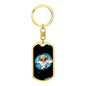 Alien Astronaut Dog Tag Pendant Keychain Stainless Steel or 18k Gold-Express Your Love Gifts