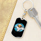 Alien Astronaut Dog Tag Pendant Keychain Stainless Steel or 18k Gold-Express Your Love Gifts