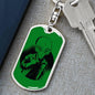 Alien Black And White Dog Tag Pendant Keychain Stainless Steel or 18k Gold-Express Your Love Gifts