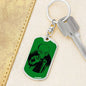 Alien Black And White Dog Tag Pendant Keychain Stainless Steel or 18k Gold-Express Your Love Gifts