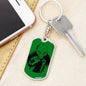 Alien Black And White Dog Tag Pendant Keychain Stainless Steel or 18k Gold-Express Your Love Gifts