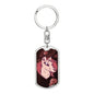 Alien Dog Tag Pendant Keychain Stainless Steel or 18k Gold-Express Your Love Gifts