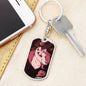 Alien Dog Tag Pendant Keychain Stainless Steel or 18k Gold-Express Your Love Gifts