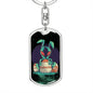 Alien Egg Dog Tag Pendant Keychain Stainless Steel or 18k Gold-Express Your Love Gifts