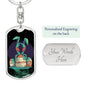 Alien Egg Dog Tag Pendant Keychain Stainless Steel or 18k Gold-Express Your Love Gifts