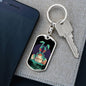 Alien Egg Dog Tag Pendant Keychain Stainless Steel or 18k Gold-Express Your Love Gifts
