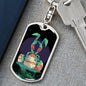 Alien Egg Dog Tag Pendant Keychain Stainless Steel or 18k Gold-Express Your Love Gifts