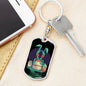 Alien Egg Dog Tag Pendant Keychain Stainless Steel or 18k Gold-Express Your Love Gifts