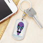 Alien Exist Dog Tag Pendant Keychain Stainless Steel or 18k Gold-Express Your Love Gifts
