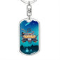 Alien Family Car Dog Tag Pendant Keychain Stainless Steel or 18k Gold-Express Your Love Gifts