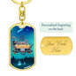 Alien Family Car Dog Tag Pendant Keychain Stainless Steel or 18k Gold-Express Your Love Gifts